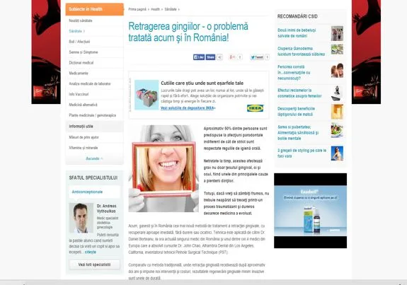 Retragerea Gingiilor – O Problemă Tratată Acum și în România